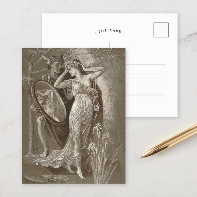 Der Spiegel der Venus | Walter Crane Postkarte (Von Creator hochgeladen)