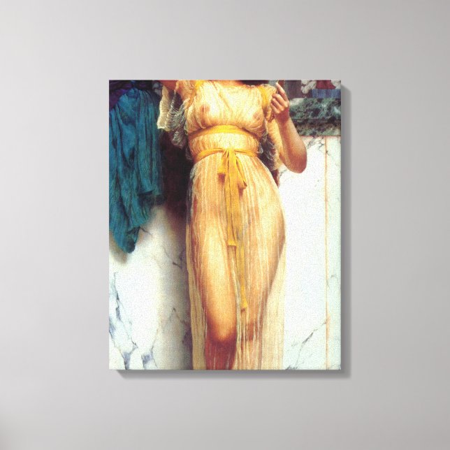 Der Spiegel ~ John William Godward Leinwanddruck (Vorderseite)