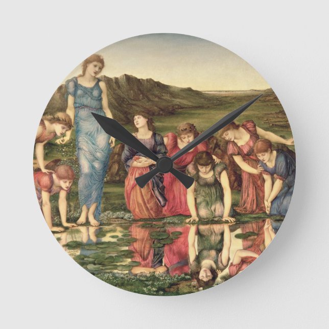 Der Spiegel von Venus, 1870-76 (Öl auf Leinwand) Runde Wanduhr (Vorderseite)