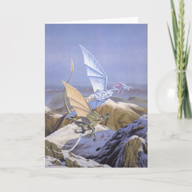 DER SPIELPLATZ DES DRACHEN FEIERTAGSKARTE (Vorderseite)