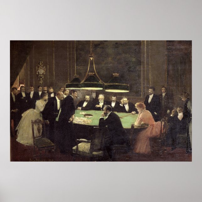 Der Spielsaal im Casino, 1889 Poster (Vorne)