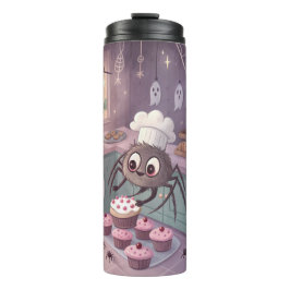 Der Spinne-Bäcker | Kawaii-Halloween-Plakat Thermosbecher