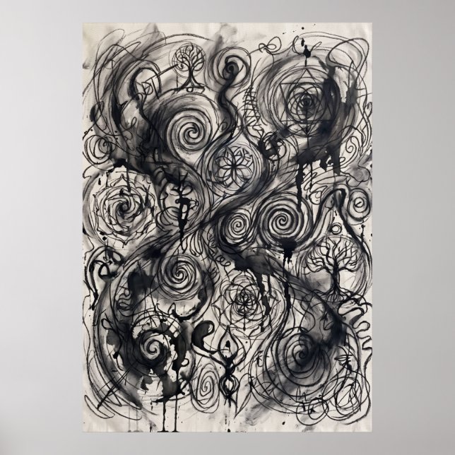 Der Spiralrat der Wandkunst alter Stimmen Poster (Vorne)