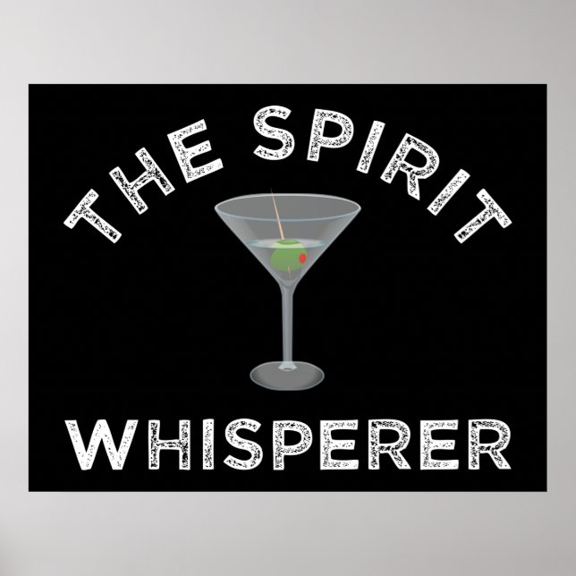 Der Spirit Whisperer Funny Barkeeper Poster (Vorne)
