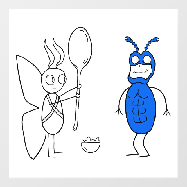 Der SPOOOOOONNN ist zu groß Fensteraufkleber (Blatt)