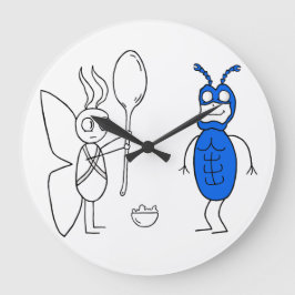 Der SPOOOOOONNN ist zu groß Große Wanduhr