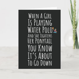 Der Sport-Spieler für ihre Lieblings-Water Polo Ka Karte