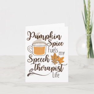 Der Sprechtherapeut Pumpkin Gewürz Latte Slapp Fal Karte