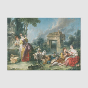 Der Springbrunnen der Liebe von Francois Boucher Seidenpapier