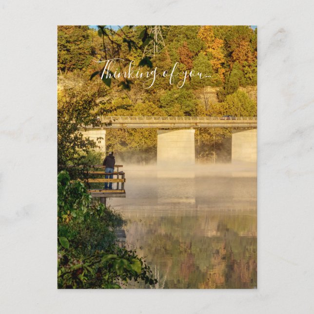 Der Springfield-See Herbstfischen Postkarte (Vorderseite)