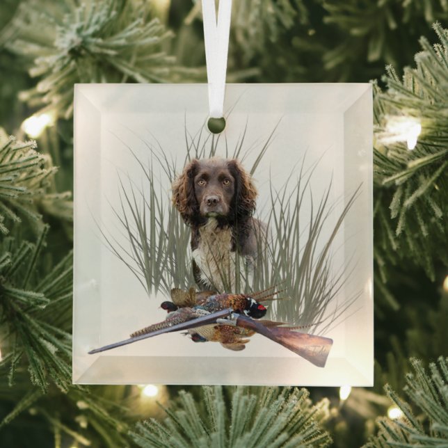 Der Sprocker Spanier, Gun Dog Art Ornament Aus Glas (Insitu)