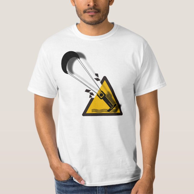 Der Sprung. Kitesurfen Spaß Shirt (Vorderseite)
