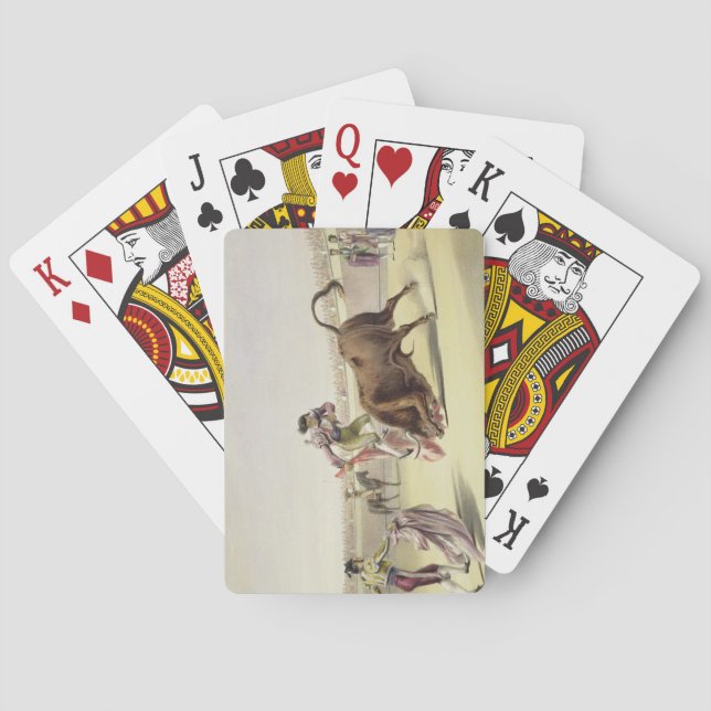 Der Sprung oder das Salta Tras Cuernos, 1865 Spielkarten (Rückseite)