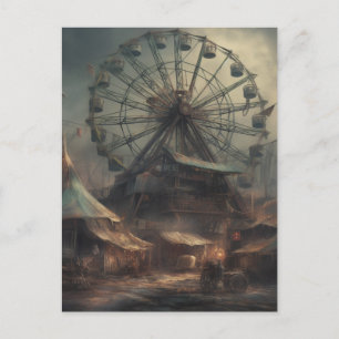 Der Spuk verzichtete dystopische Karneval Postkarte