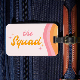 Der Squad Groovy Pink & Orange Gepäckanhänger