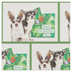 Der St. Patrick's Day Chihuahua Stoff