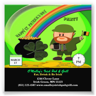 Der St. Patrick's Day Leprechaun, Pot of Gold Fotodruck