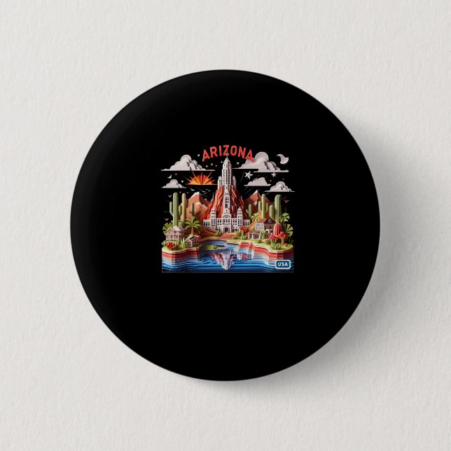 Der Staat von Arizona in den USA1 Button (Vorderseite)