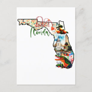 Der Staat von Florida Postkarte
