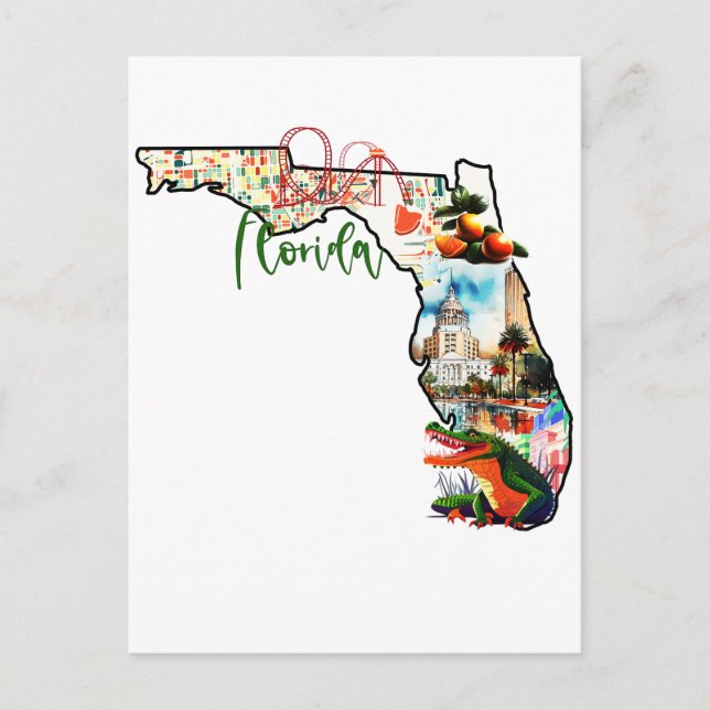 Der Staat von Florida Postkarte (Vorderseite)