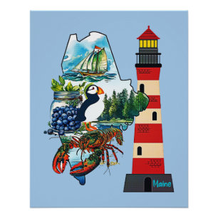 Der Staat von Maine Poster