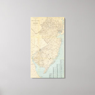 Der Staat von New Jersey, 1877 Leinwanddruck