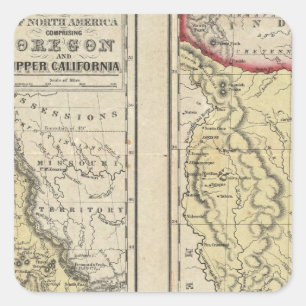 Der Staat von Texas Quadratischer Aufkleber