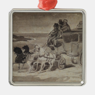 Der Stagecoach Silbernes Ornament