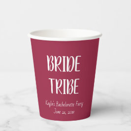 Der Stamm der Braut Rot Pappbecher