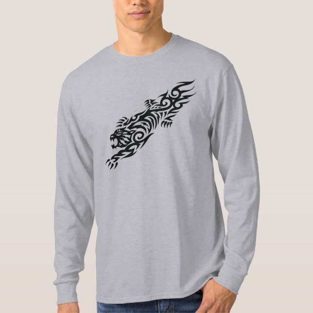 der Stammes- Tiger 02 der Männer T-Shirt (Vorderseite)