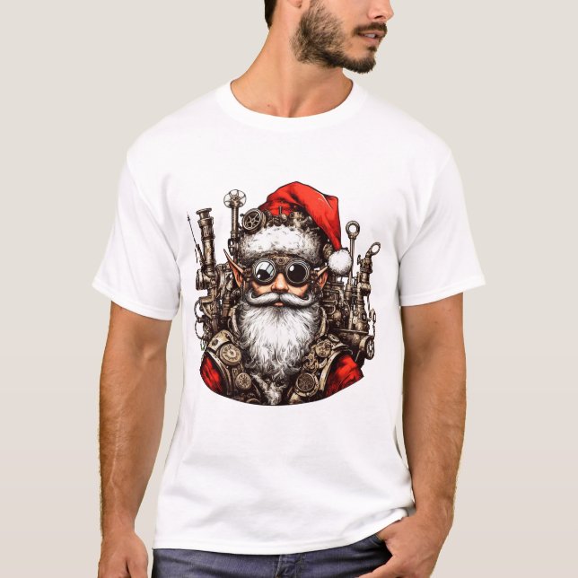 Der Stampunkelf des Weihnachtsmanns - bereit zum H T-Shirt (Vorderseite)