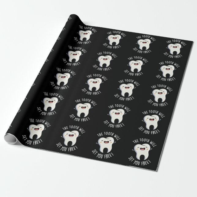 Der Stand Set Ihnen kostenlose Dentalpuppe Dark BG Geschenkpapier (Ungerollt)