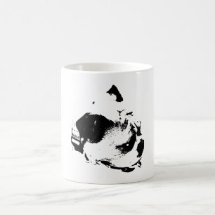 Der standhafte Bulldogge — Monochrome Edition Kaffeetasse