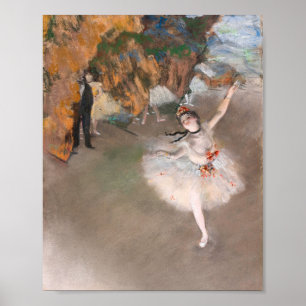 Der Star Dancer auf Bühne Edgar Degas Ballett Poster