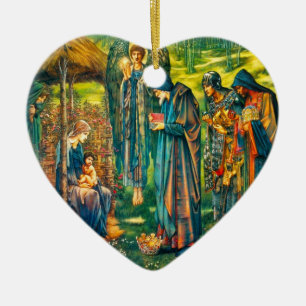 Der Star der Bethlehem Herzverzierung Keramik Ornament