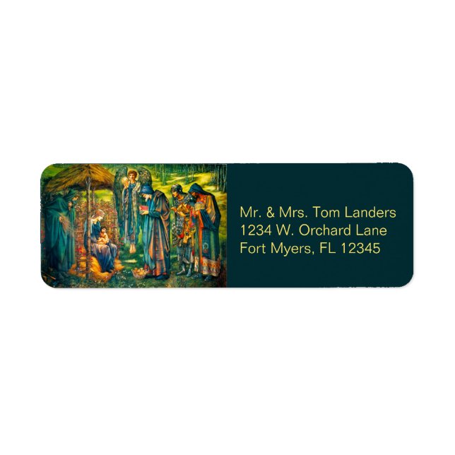 Der Star der Bethlehem-Rücksendeadressen-Aufkleber (Vorne)