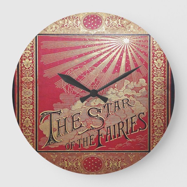 Der Star der Buchabdeckung von Fairies Große Wanduhr (Vorderseite)