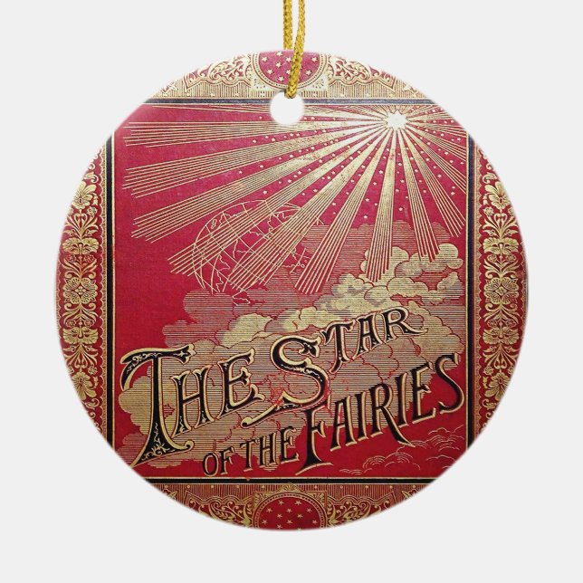 Der Star der Buchabdeckung von Fairies Keramikornament (Vorne)