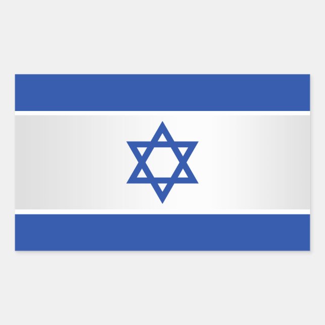 Der Star der israelischen Flagge von David Blue au Rechteckiger Aufkleber (Vorderseite)