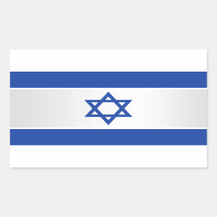 Der Star der israelischen Flagge von David Blue au Rechteckiger Aufkleber