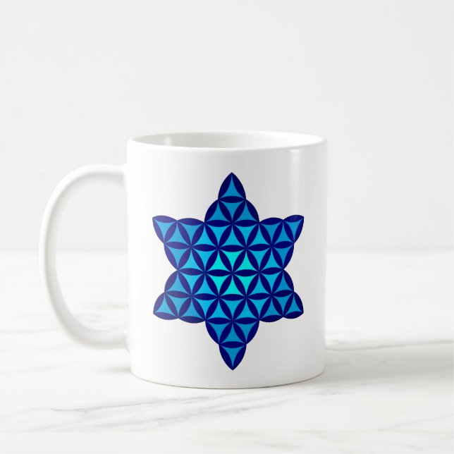 Der Star des Lebens Blau - Inverse, Cap Kaffeetasse (Links)