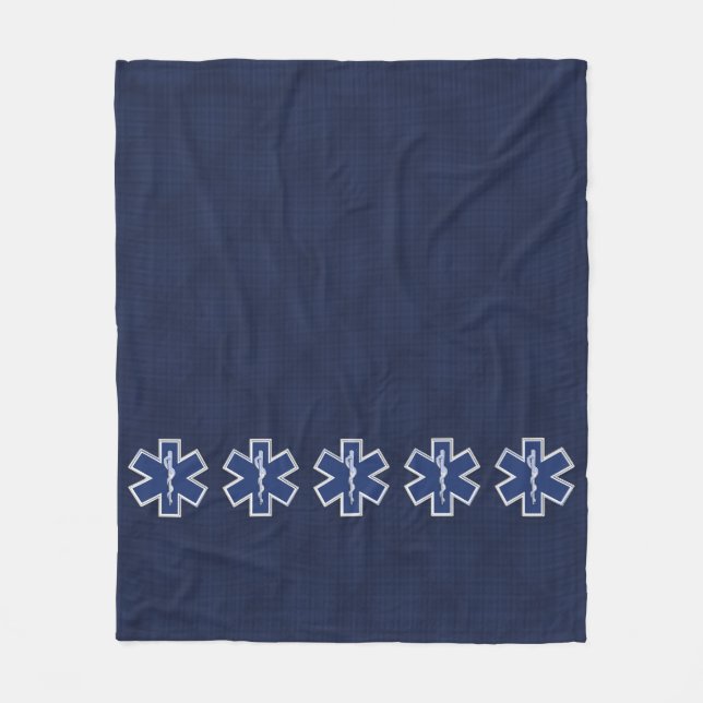 Der Star des Lebens paramedic Carbon Fiber Style Fleecedecke (Vorderseite)