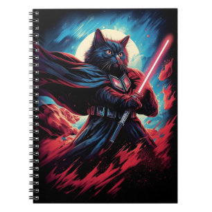 Der Stardust-Samurai Kosmischer Katzenkrieger Notizblock