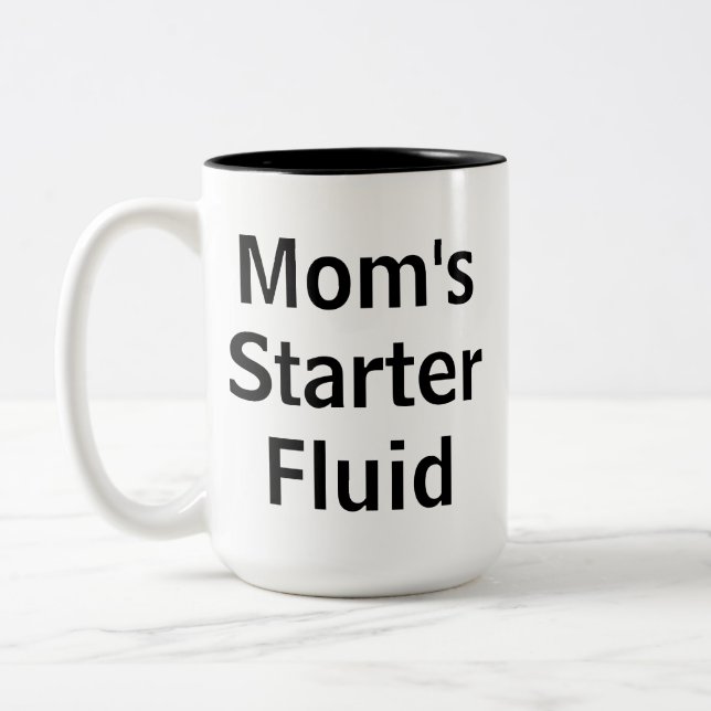 Der Starter-der flüssige lustige Morgen-der Mutter Zweifarbige Tasse (Links)