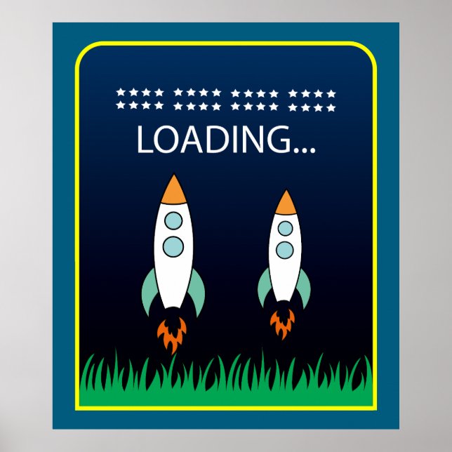 Der Startspass für die Rakete ist gefüllt, farbenf Poster (Vorne)