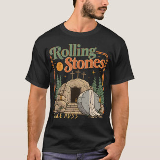 Der Stein wurde weggerollt Er ist lebendig Retro T-Shirt