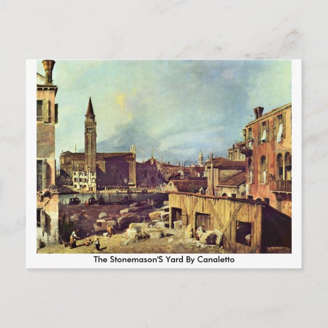 Der Steingarten von Canaletto (II) Postkarte (Vorderseite)