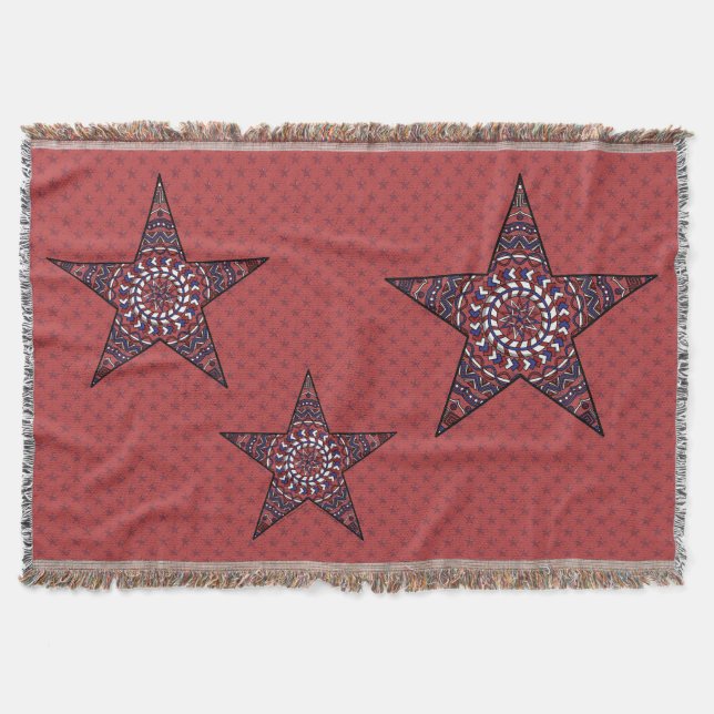 Der Stern der Unabhängigkeit wirft Blanket Decke (Vorderseite)