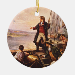 Der Stern Spangled Fahne durch Percy Moran Keramik Ornament