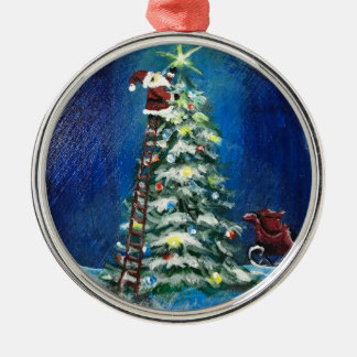 Der Stern steht oben Ornament Aus Metall